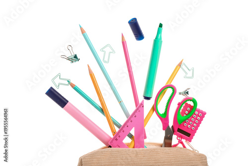Pencil case with different ...