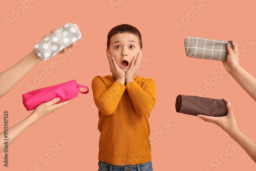 Shocked little boy and fema...