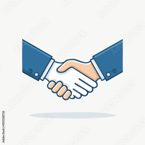 Business Handshake Agreement Illustration.