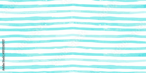 Light blue and white horizontal watercolor stripes create a seamless pattern