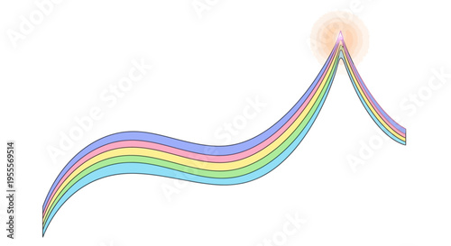 Vibrant Rainbow Colors Spectrum Gradient.