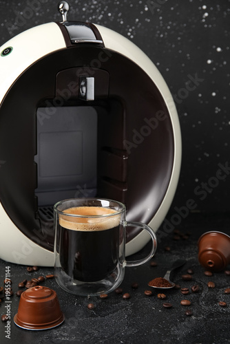 Glass cup of delicious espr...