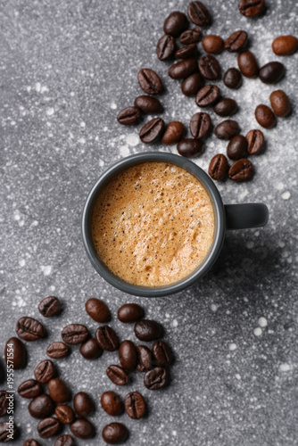 Cup of hot espresso and cof...