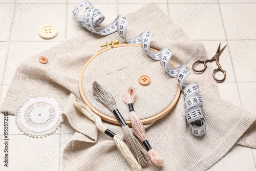 Wooden embroidery hoop with...