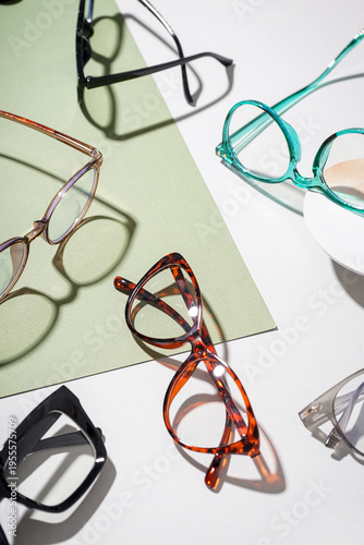 Many different stylish eyeg...