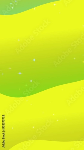 Abstract Yellow Green Wavy Background Animation.