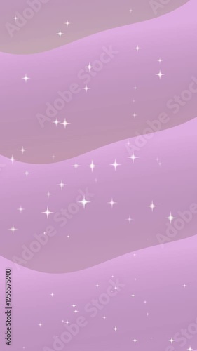 Purple Background with Sparkling Stars Animation.