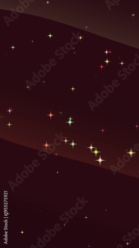 Dark Background with Sparkling Stars and Curves.