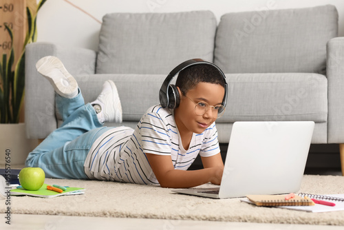 Little African-American boy...