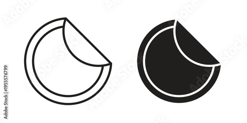 Sticker icon linear symbol. Vector Designs.