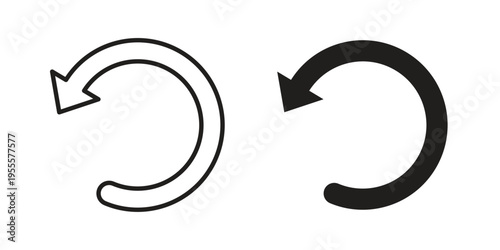Undo icon linear symbol. Vector Designs.