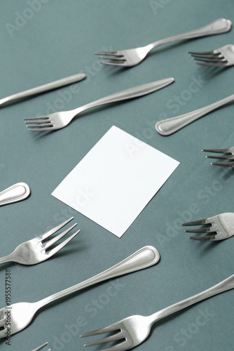 Composition with blank card...