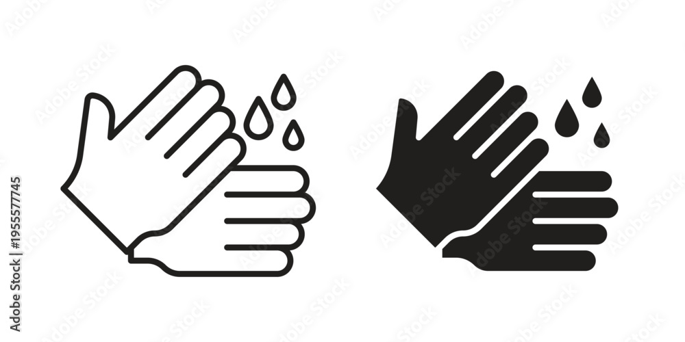Obraz premium Wash your hands icon linear symbol. Vector Designs.