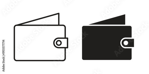 Wallet icon linear symbol. Vector Designs.