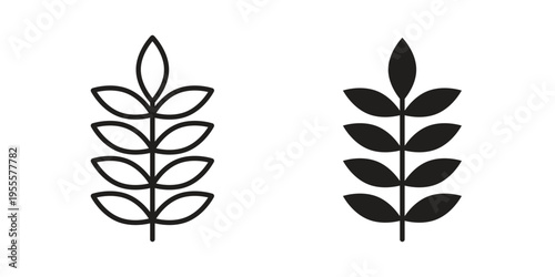 Wheat icon linear symbol. Vector Designs.