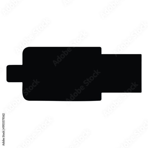 usb silhouette vector flat design on white background.
