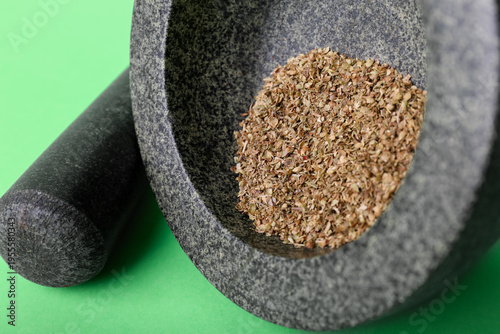 Mortar and pestle with spic...