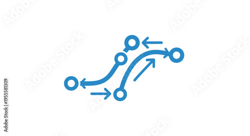 Abstract illustration of a strategic business diagram showing workflow and progression