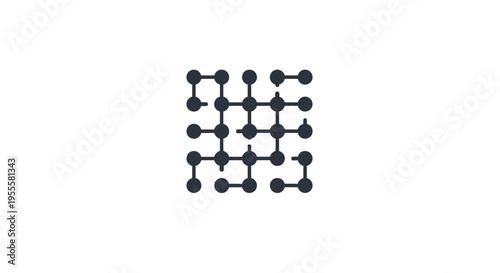 Abstract illustration of interconnected nodes resembling a conceptual network design