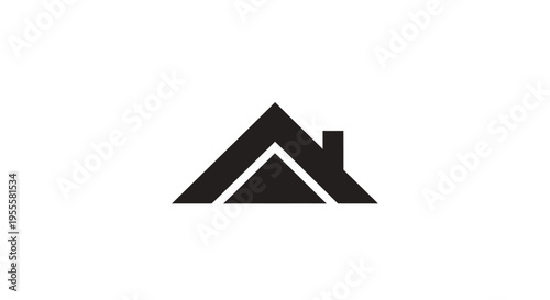 Minimalist Black Roof Emblem: A Simple and Modern Architectural Symbol