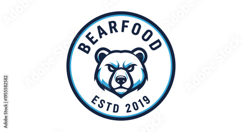 Bearfood logo featuring a fierce bear head with a circular design and establishment year.