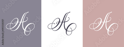 Elegant A letter logo monogram in luxury style with flowing calligraphy lines, premium branding template for boutique, beauty salon and wedding business