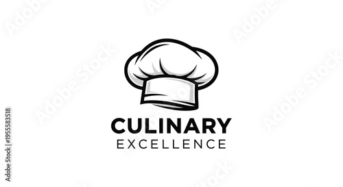 Culinary Excellence Logo - Chefs Hat Symbolizing Gourmet Cooking and Skill.