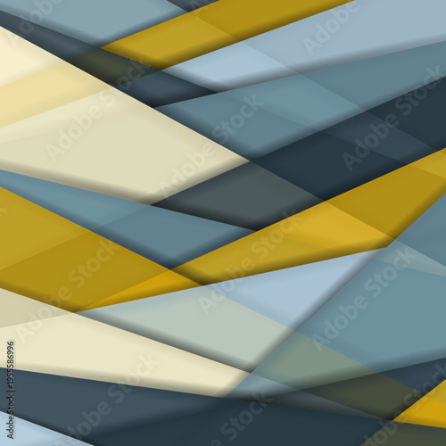 Modern abstract background with translucent polygon ornament. Contemporary geometric design for app interfaces. Professional vector artwork for corporate materials.