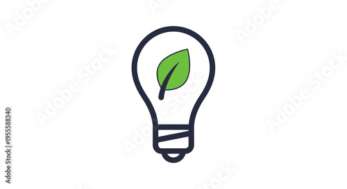 Illustration depicting an ecological bulb symbolizing nature's innovative concepts and power