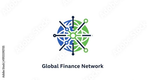 A visual representation of a global finance network icon design, business concepts and ideas