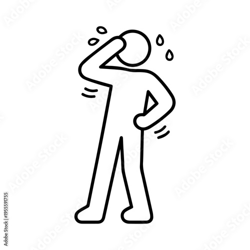 man sweats line icon vector
Vector line icon on a white background