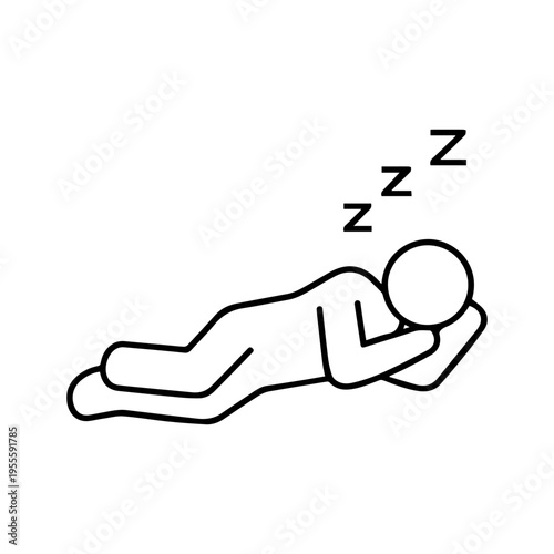 man sleeps line icon vector
Vector line icon on a white background