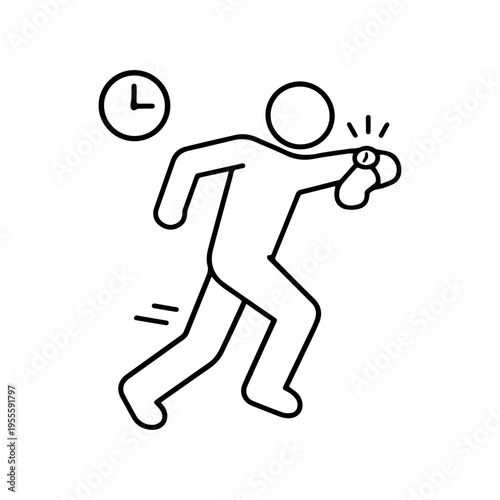 man is late line icon vector
Vector line icon on a white background
