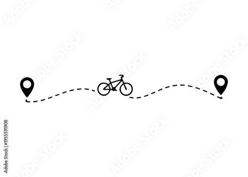 bike route line icon vector
Vector line icon on a white background