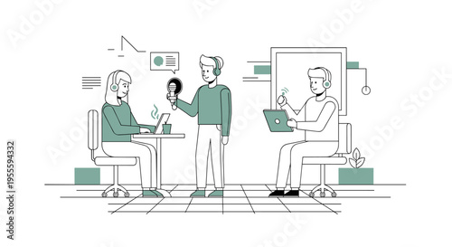 Diverse team collaborating remotely with technology and communication tools