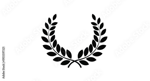 Laurel wreath silhouette icon