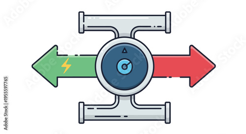 Valve Control System with Directional Arrows.