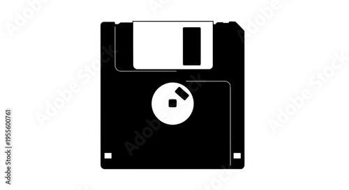 Black floppy disk icon