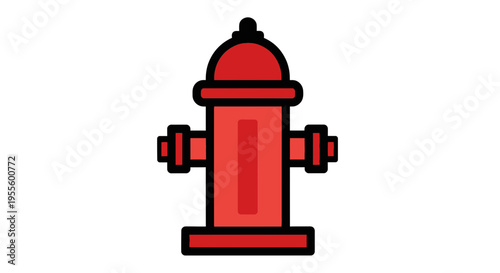 Red fire hydrant icon