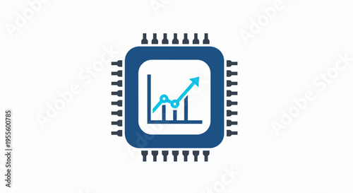 A visual representation of data analysis, circuit board and growth, concept of technology