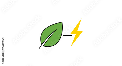 Illustration depicting the synergy between renewable energy and nature's resources