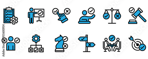 Corporate Planning, Execution and Workflow Icon Set