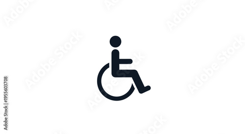 Minimalist representation of wheelchair user for accessibility and inclusion purposes