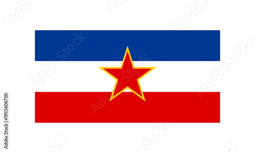 Canvas Print Historical Flag of Yugoslavia