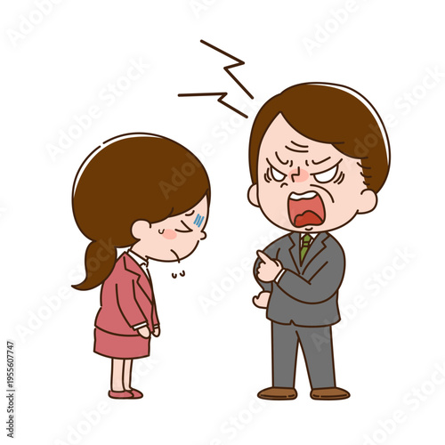 パワハラを受ける女性社員