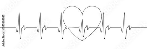 heart beat line heartbeat health continuous icon pulse rate medical art love. ekg heart beat line vector care ecg drawing logo draw life cardio illustration single medicine one healthy cardiogram wave