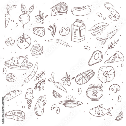 Blurred Text Background with Abstract Interface and Copy Space