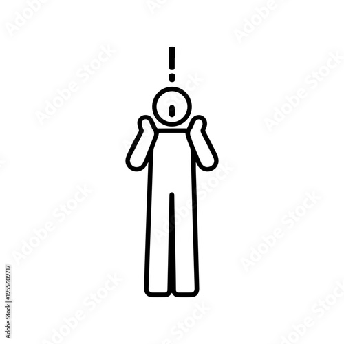 man surprised line icon vector
Vector line icon on a white background