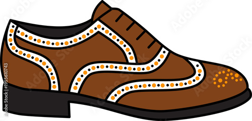 Classic Artisan Brogue Oxford vector