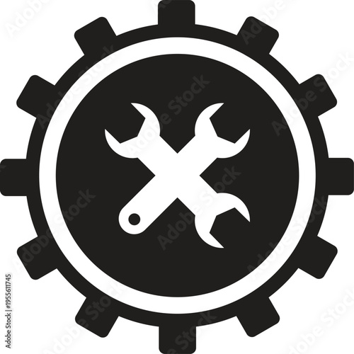 Settings and Repair System Maintenance Gear Icon